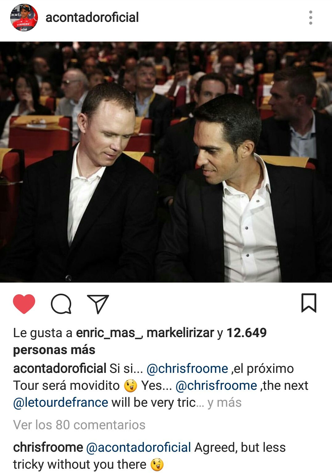 Respuesta Froome a Contador