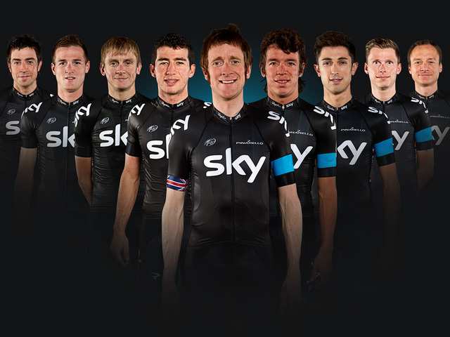 El equipo Sky en el Giro de Italia