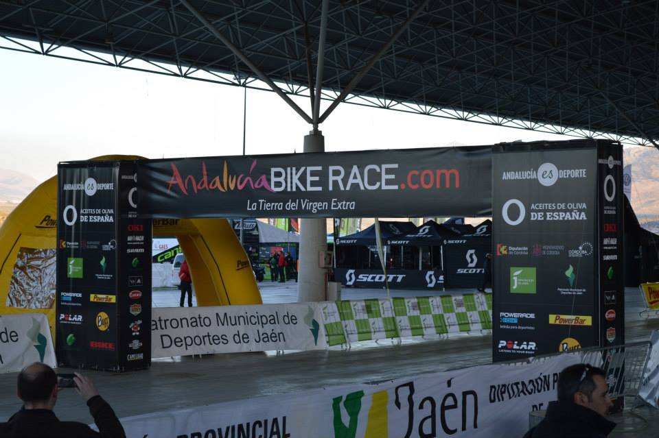 Línea de Meta de la primera etapa de la Andalucía Bike Race 2014