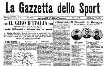 La Gazzetta dello Sport Portada Giro de Italia