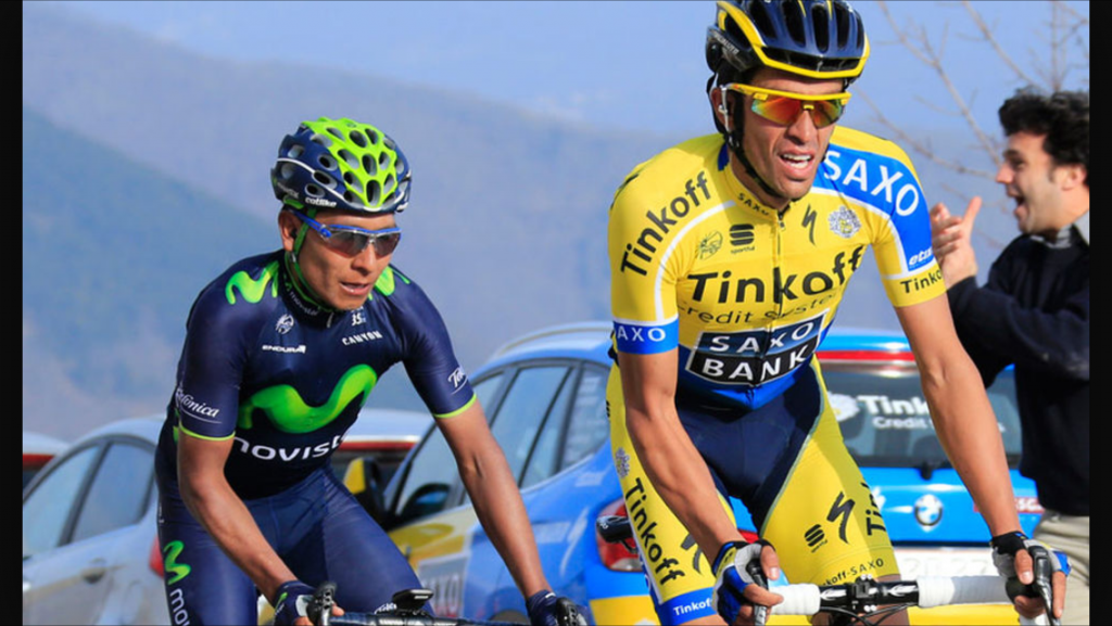 Contador y Quintana en una de sus múltiples batallas
