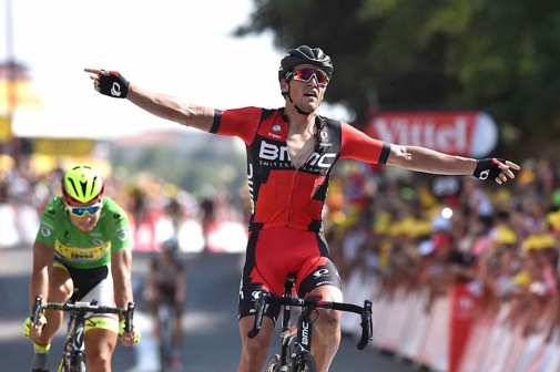 Cycling: 102nd Tour de France / Stage 13  Arrival / VAN AVERMAET Greg (BEL) Celebration Joie Vreugde / / SAGAN Peter (SVK) Green Sprint Jersey /  Muret - Rodez (198,5Km)/  Ronde van Frankrijk TDF / Etape Rit /©Tim De Waele