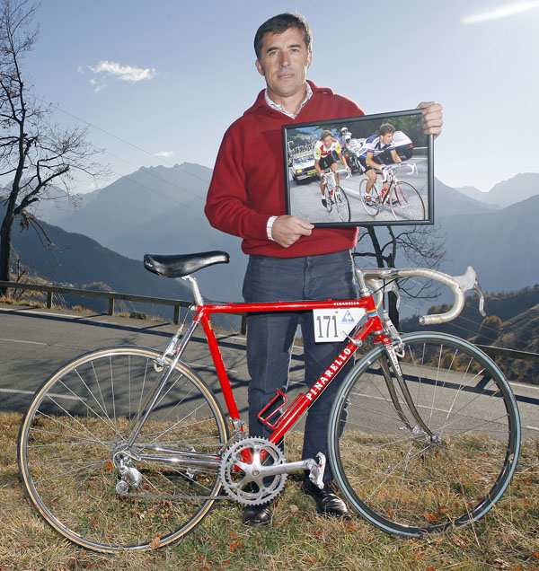 Y no podía faltar la bicicleta de Perico Delgado, con la venció en el Tour del 88