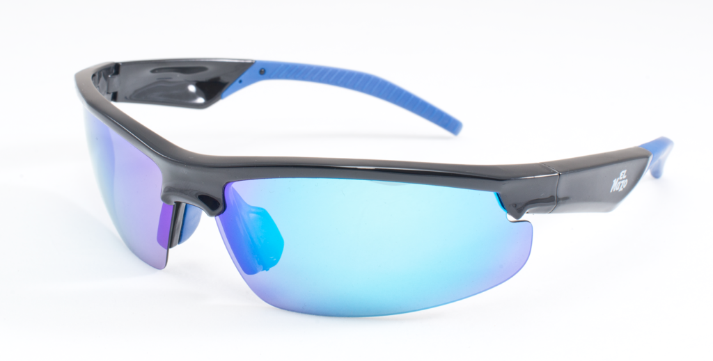 Gafas de sol ciclismo El Mazo Pro negras y azules