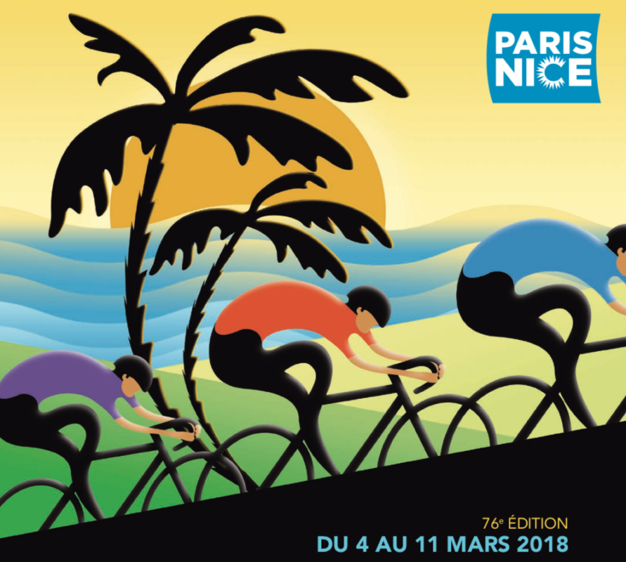 Cartel publicitario de la París-Niza de 2018