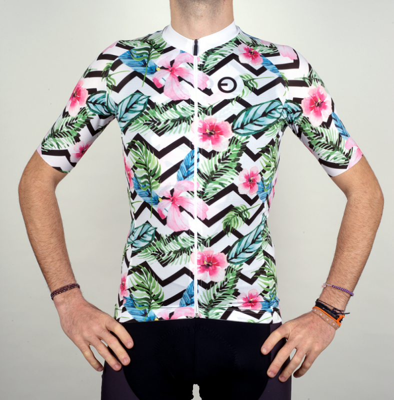 maillot ciclismo flores
