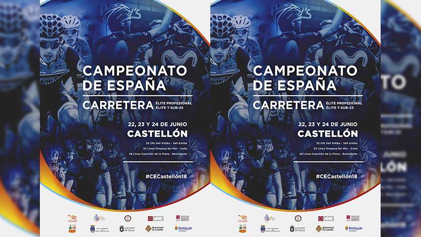 Cartel oficial de la RFEC de los campeonatos de España de Ciclismo en Castellón