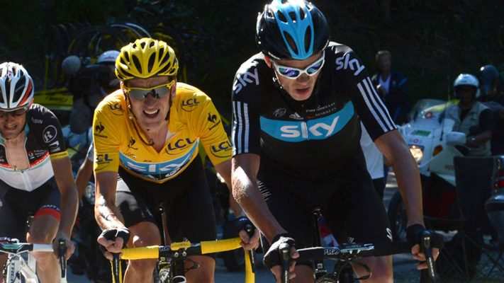 Wiggins y Froome en el Tour de 2012