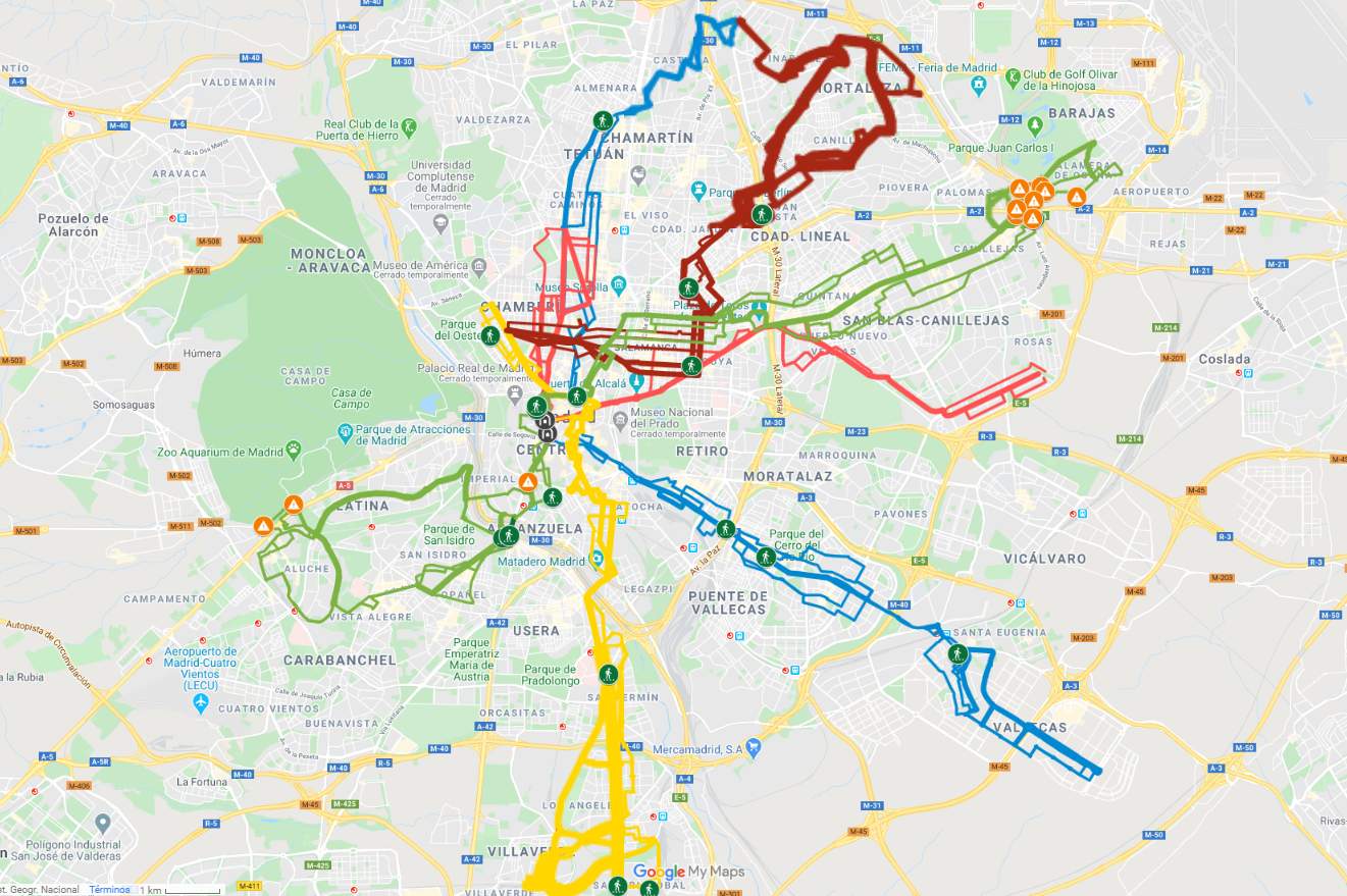 mapa metro bici