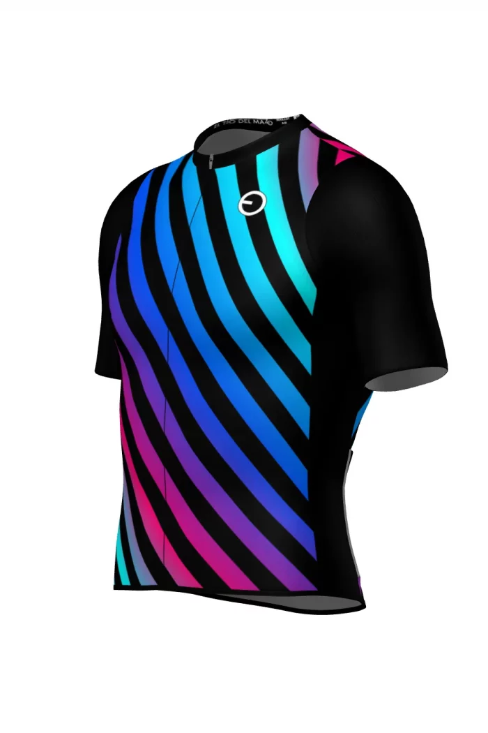 Maillot de rayas vista lateral